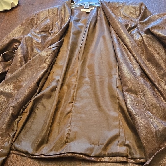 JM Collection Dark Brown Women's Blazer - Picture 5 of 6